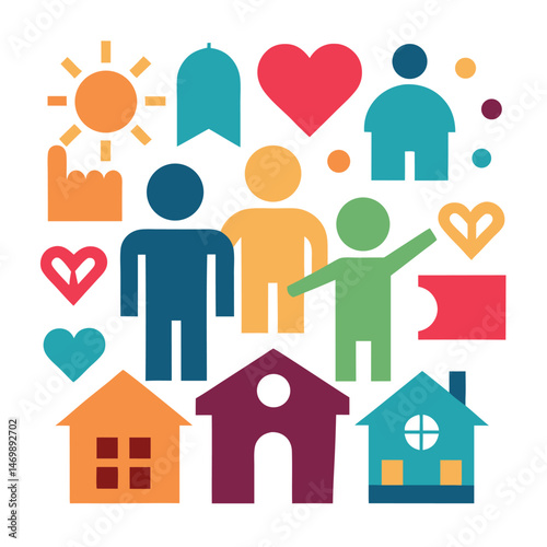 Civic Engagement Icon Set Collection for Community