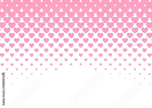 Pink heart halftone