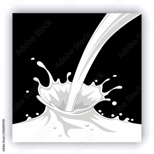 Vector 3d realistic promo poster, banner of oat flakes. Cereal ears, grains with white bowl and splashes of milk. Detailed plant for packaging design. Agriculture organic crop.