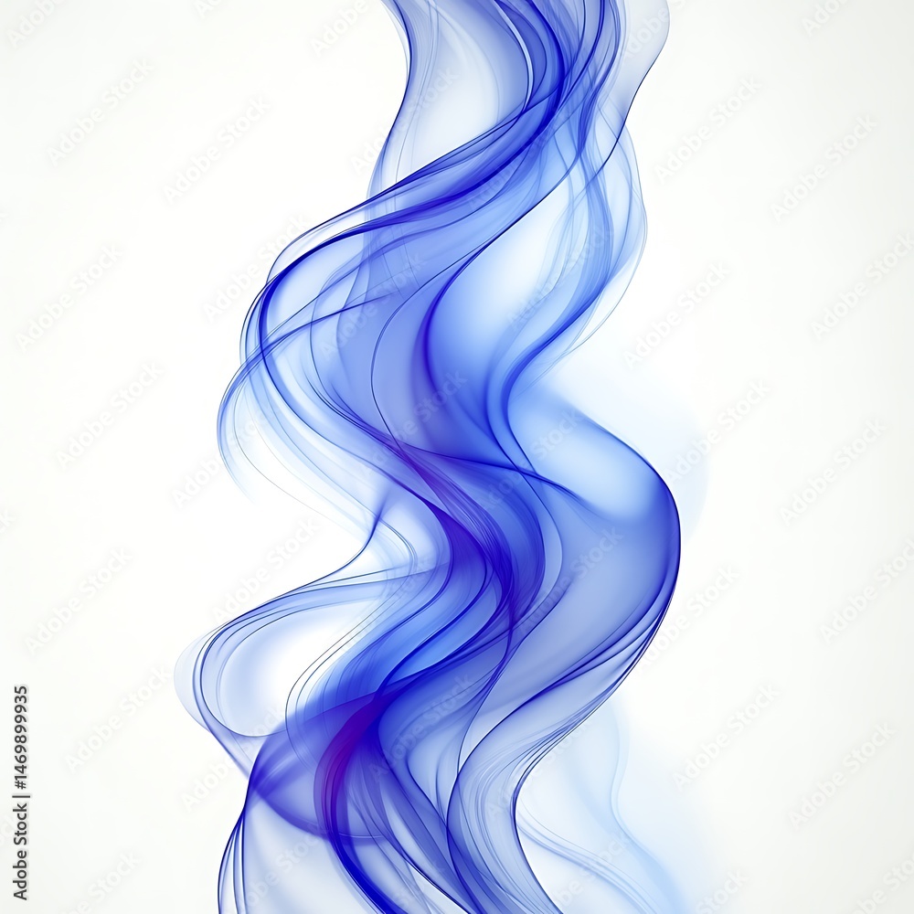 Fototapeta premium Abstract blue swirling smoke design