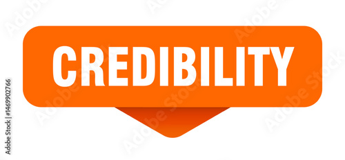 credibility sticker. credibility sign on transparent background