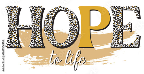 Girl t-shirt writings Hope to life design