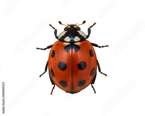 Colorful ladybug isolated on transparent background, png
