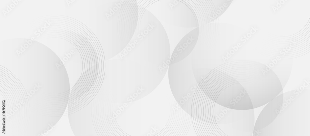 White abstract background with soft overlapping circular line elements White abstract background with soft overlapping circular line elements