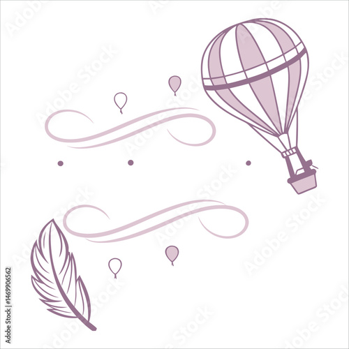 Floating Away A Dreamy Hot Air Balloon amp Feather