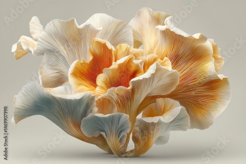 Detailed Creative of a Mushroom Slice with Natural Colors