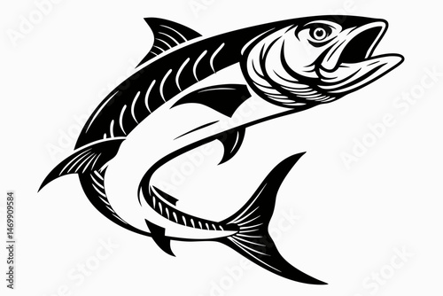 tarpon sihouette black vector