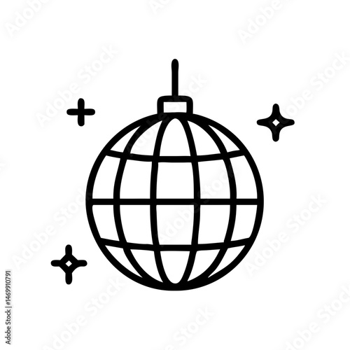 Disco Ball Party Celebration Icon Design