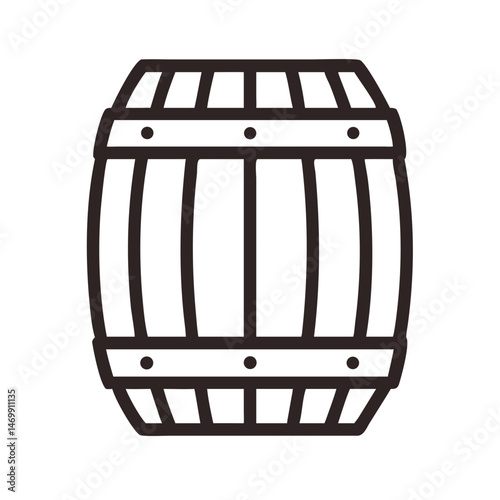 Whiskey Barrel Drink Storage Icon Design