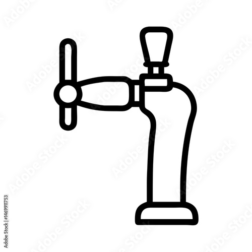 Draft Beer Tap Bar Service Icon Design