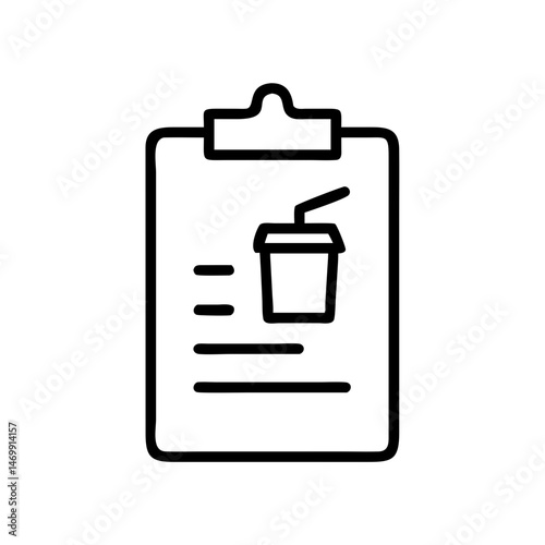 Drink Menu Clipboard Bar Icon Design