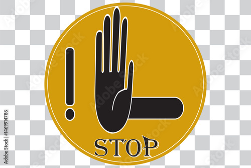 Raised hand icon symbolizing stop or interaction. Stop hand icon. Set of hand hello icons eps 10