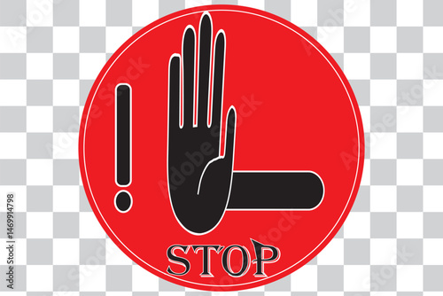 Raised hand icon symbolizing stop or interaction. Stop hand icon. Set of hand hello icons eps 10