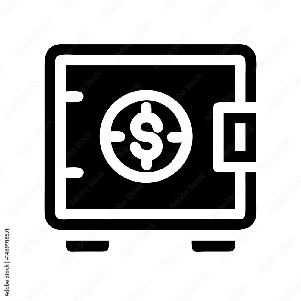 Secure Finance Vault Storage Icon Design Secure Finance Vault Storage Icon Design