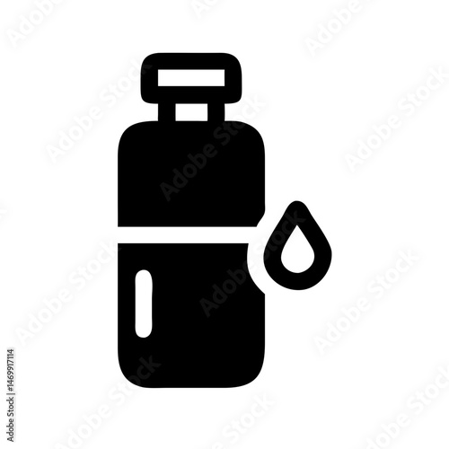 Water Bottle Drink Beverage Icon Design