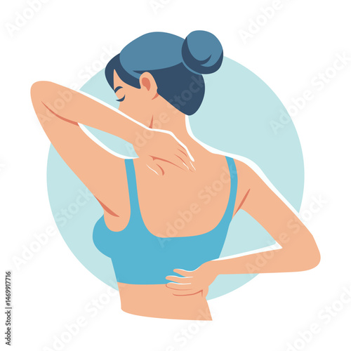 women holding their back in pain, illustrating the discomfort of body aches