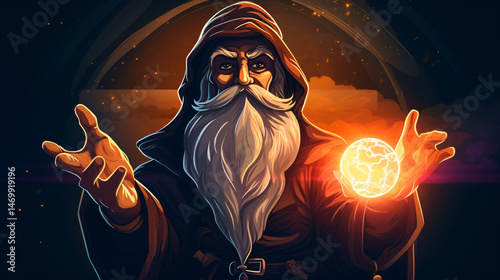 Cartoon flat vector illustration of an Indian Word Wizard copywriter holding a magical pen, symbolizing creativity.

