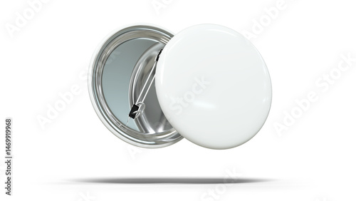 badge à personnaliser, goodies - rendu 3D, fond transparent