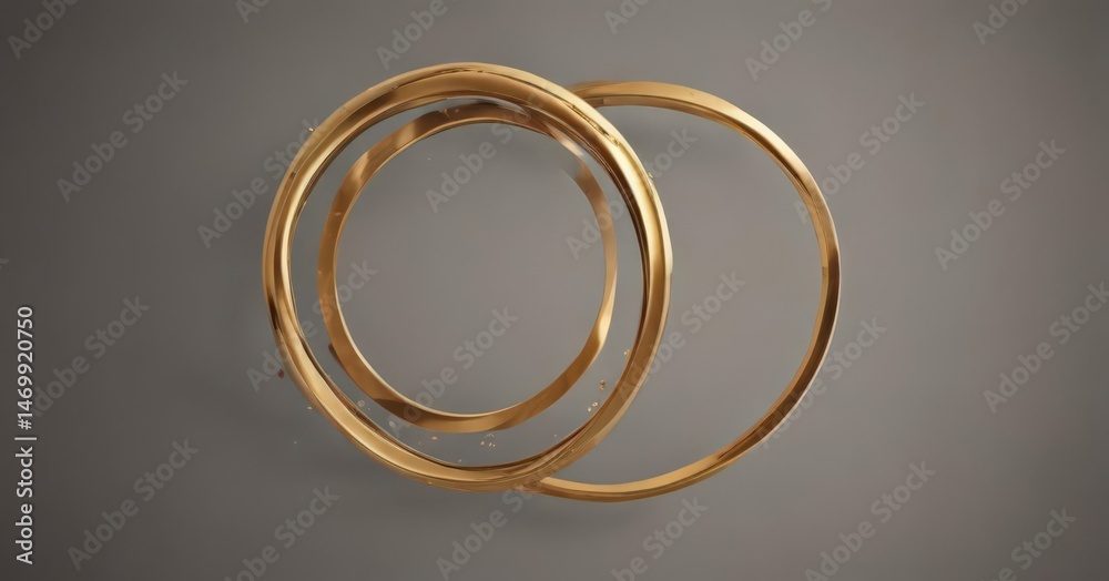 Interlocking golden circles, minimalist abstract Xmas design, sparkle, repeating, contemporary Interlocking golden circles, minimalist abstract Xmas design, sparkle, repeating, contemporary