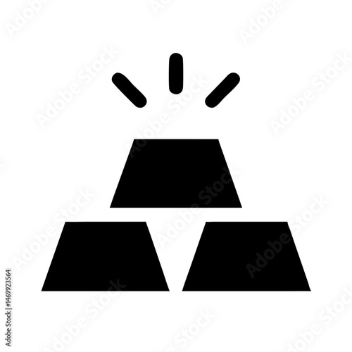 Gold Bullion Wealth Investment Icon Design