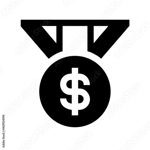Financial Medal Achievement Award Icon Design