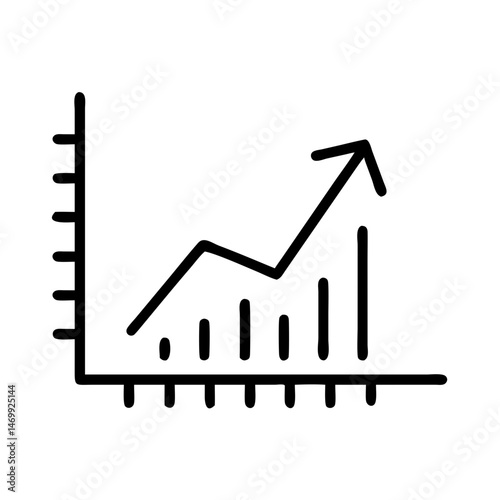 Growth Bar Chart Business Data Icon Design