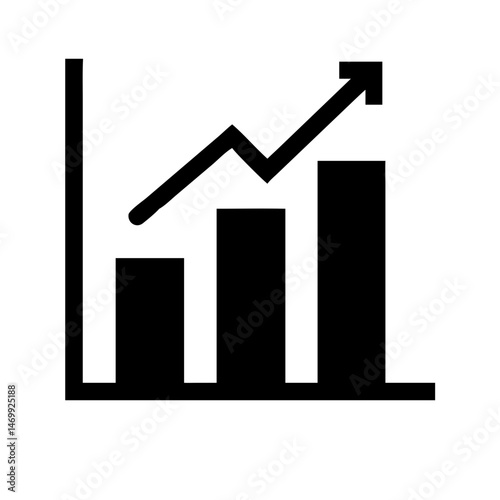 Growth Bar Chart Business Data Icon Design