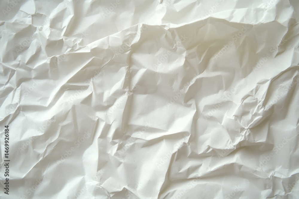 Obraz premium Crumpled white paper texture