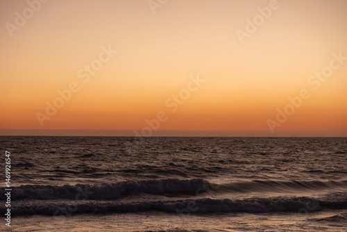 Sunset view of Scarborough Beach in Perth, Australia