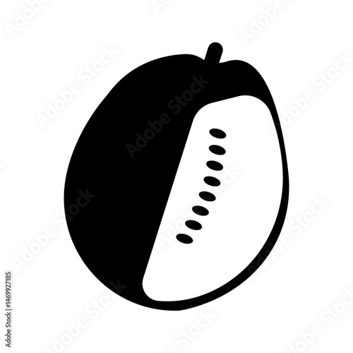 guava black background illustration