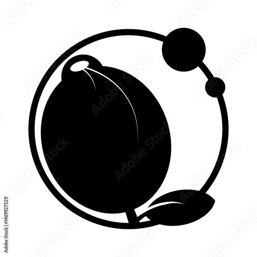 guava black background illustration