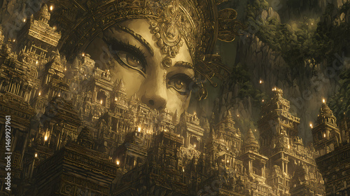 Legendary Deity in Anime Manga Style – Fantasy God Illustration