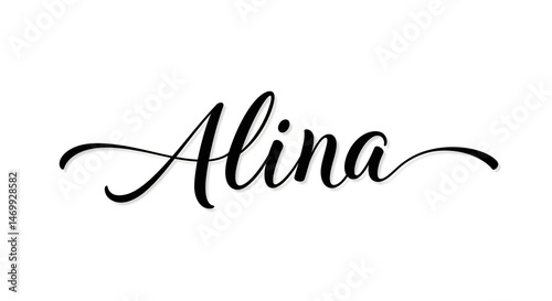Alina Name Cursive Text