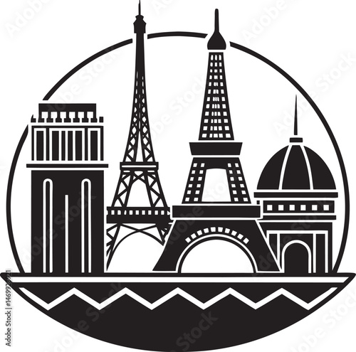 Minimalist city skyline design showing a beautiful urban landscape. Ideal for prints, branding, websites, and commercial projects.