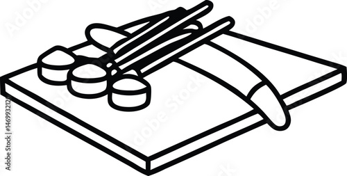 vector illustration of a kitchen utensils