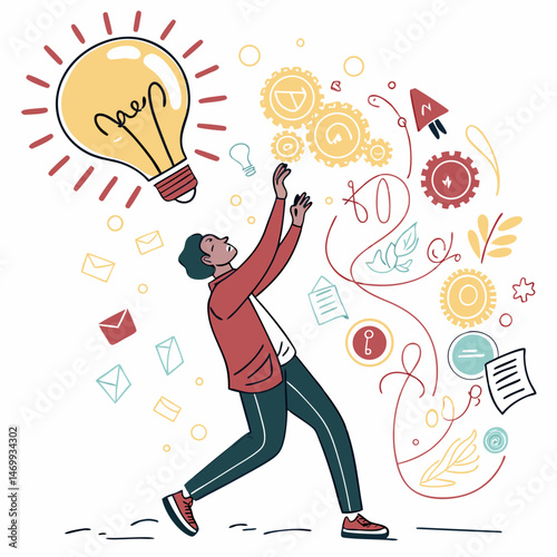 Team reaching for success a business group focusing on a solution key concept