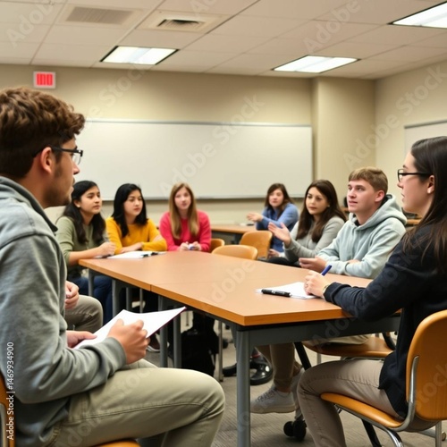 group of students in classroom