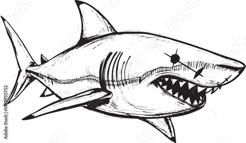 shark vector illustration eps