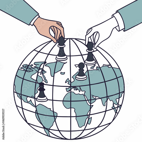 Strategic chess move placing a bishop on the world political stage