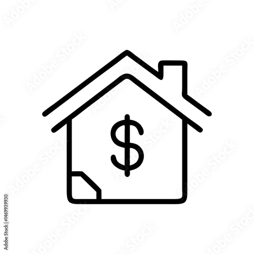 Mortgage Investment House Icon Design