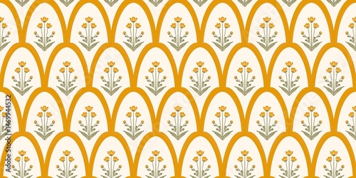 Fototapeta Naklejka Na Ścianę i Meble -  Seamless watercolour and unique floral pattern background for covers, notes, Soft backgrounds colour. Watercolour art work. Flower stalk. Pink blue yellow flower.