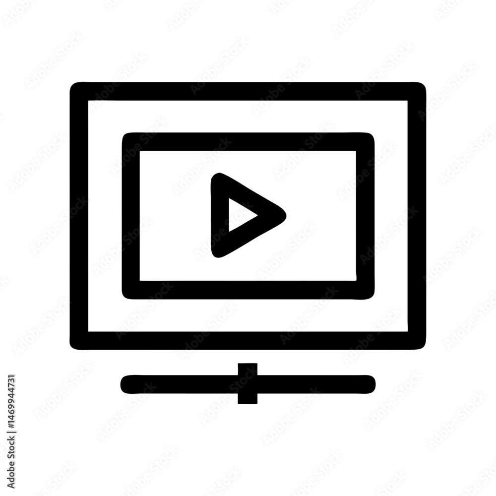 Video Playback Screen Icon Design