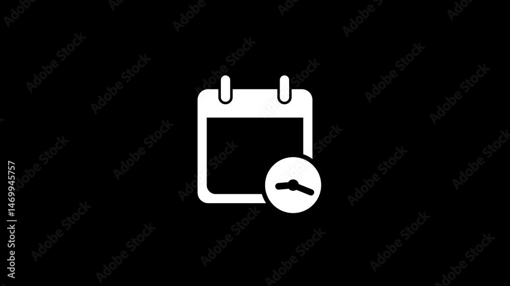 A calendar and clock icon concept. scheduling and time management.