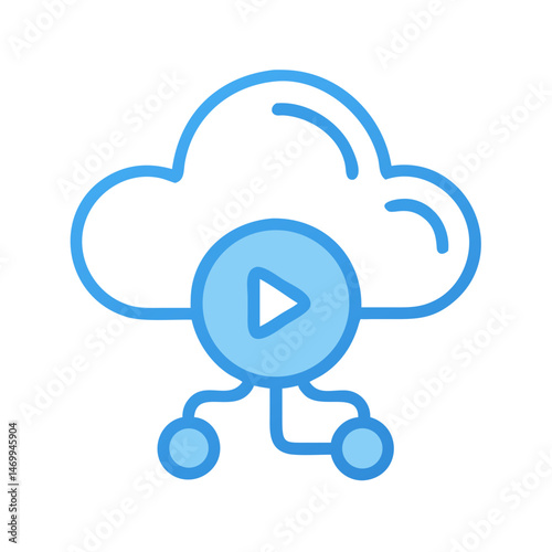 Cloud Streaming Media Icon Design