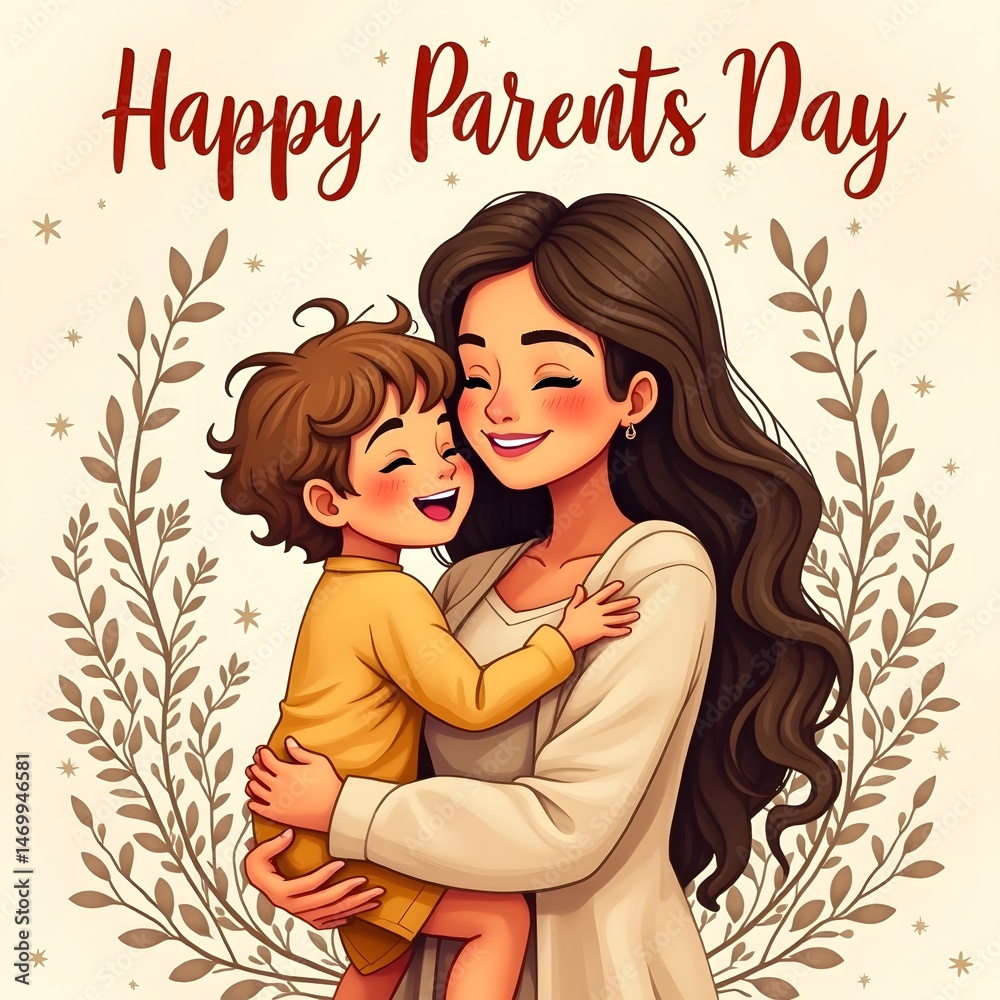 Happy parents day - parents love Happy parents day - parents love