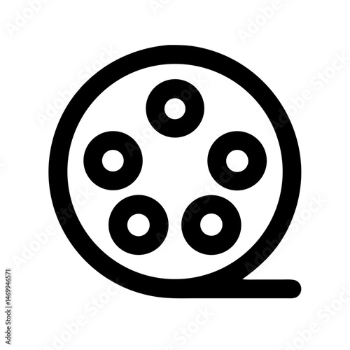 Film Reel Disc Icon Design