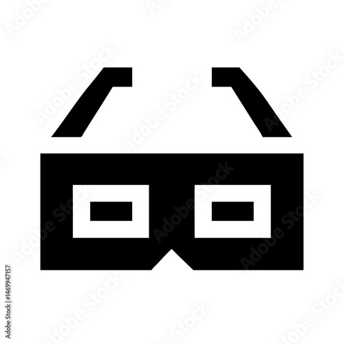 3D Cinema Glasses Icon Design