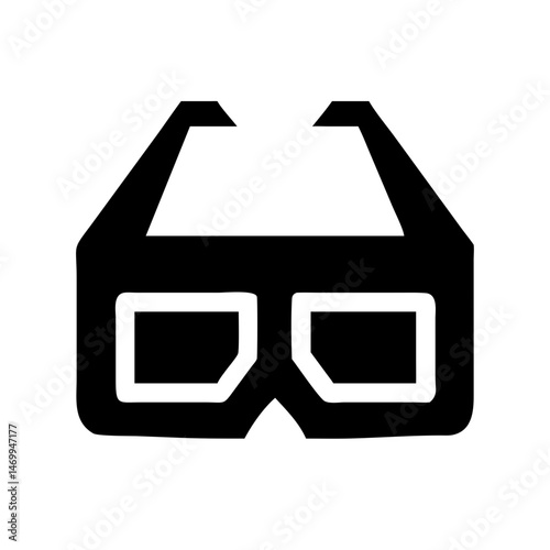 3D Cinema Glasses Icon Design