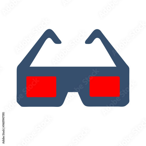 3D Cinema Glasses Icon Design