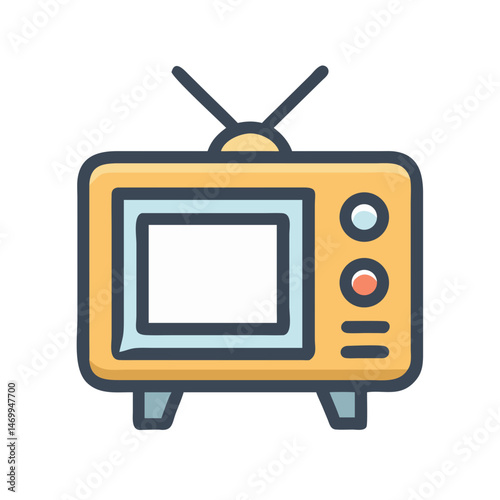 Vintage TV Screen Icon Design